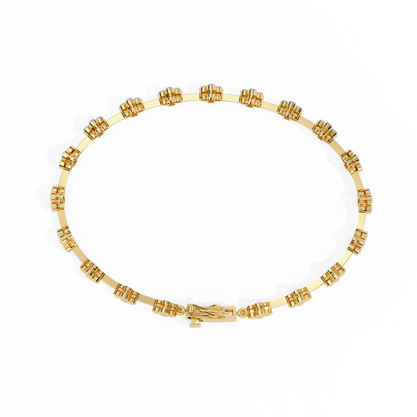 stellar circle round diamond bracelet