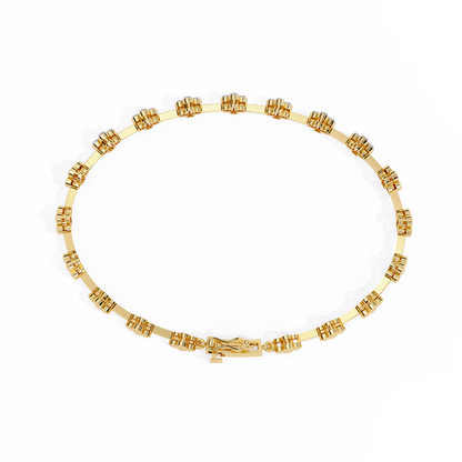 Stellar Circle Round Diamond Bracelet