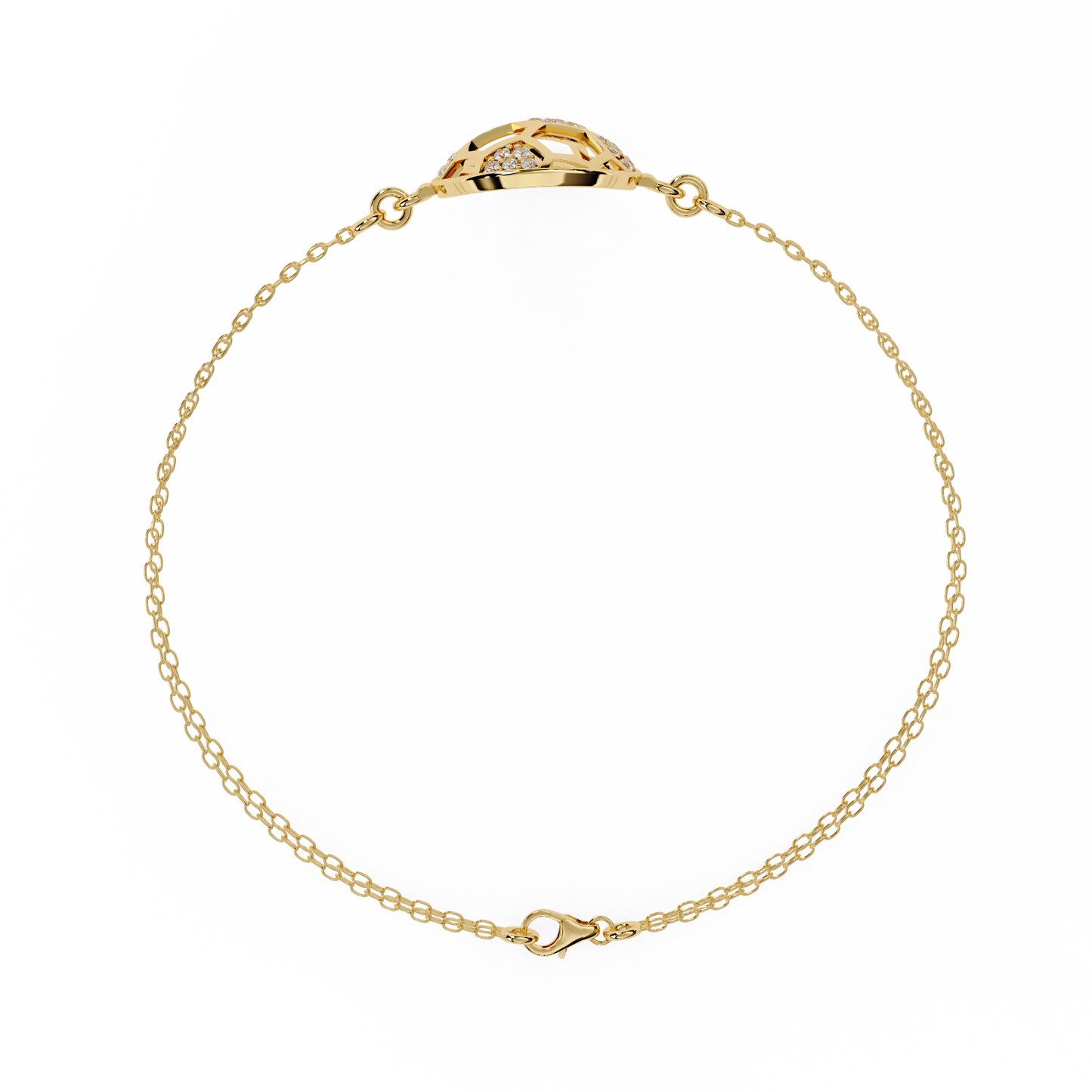 trendytether round diamond bracelet