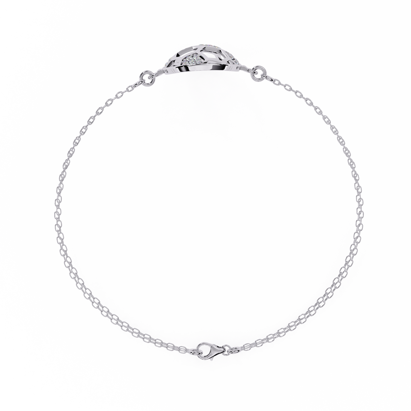 trendytether round diamond bracelet
