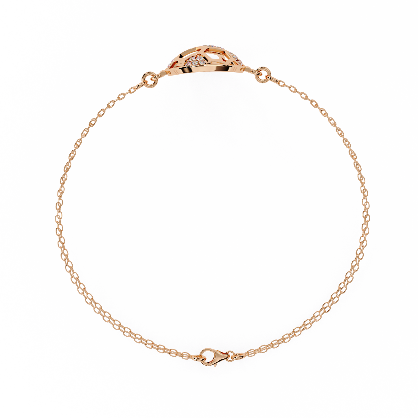 trendytether round diamond bracelet