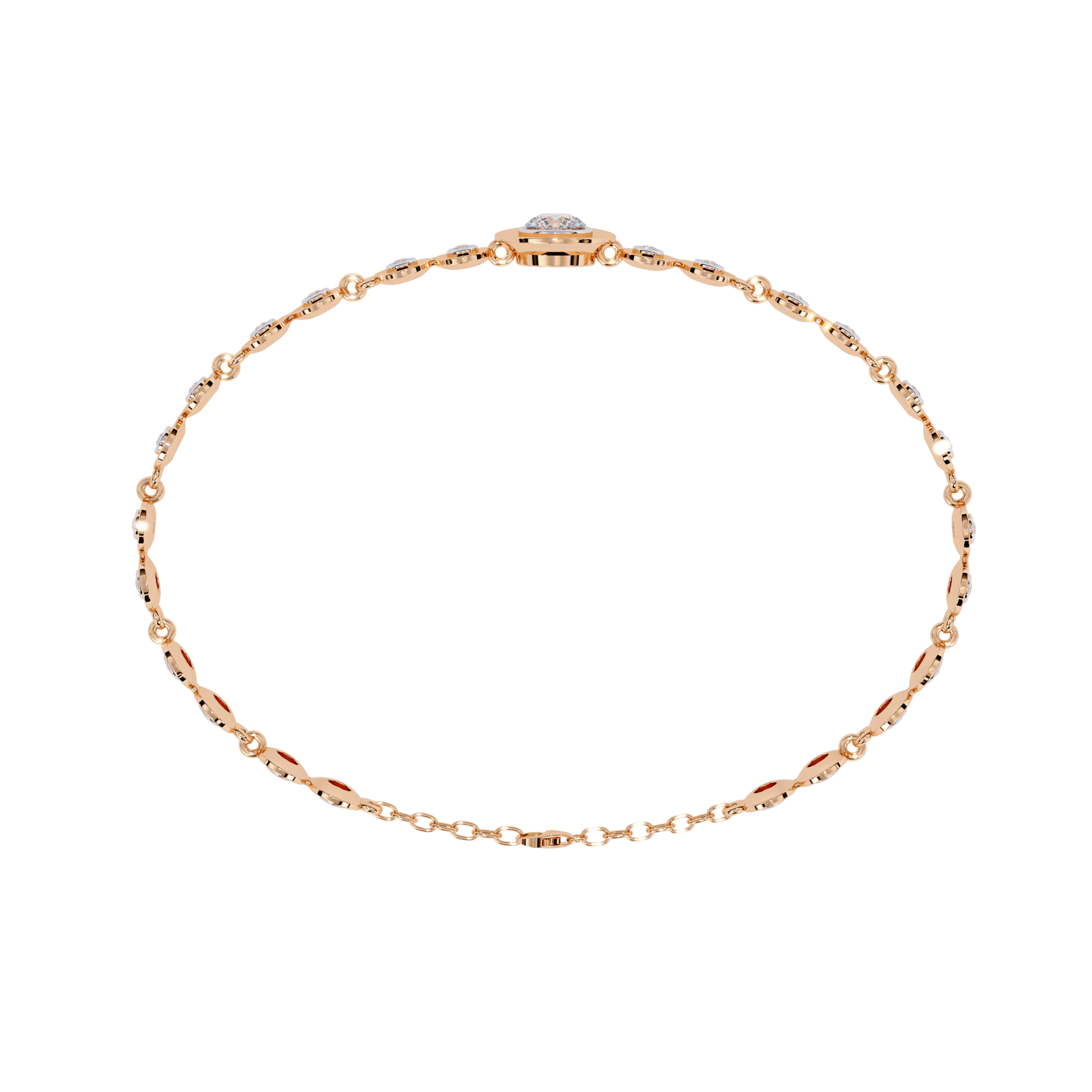 Golden Mirage Round Diamond Bracelet - Espira Fine Gems