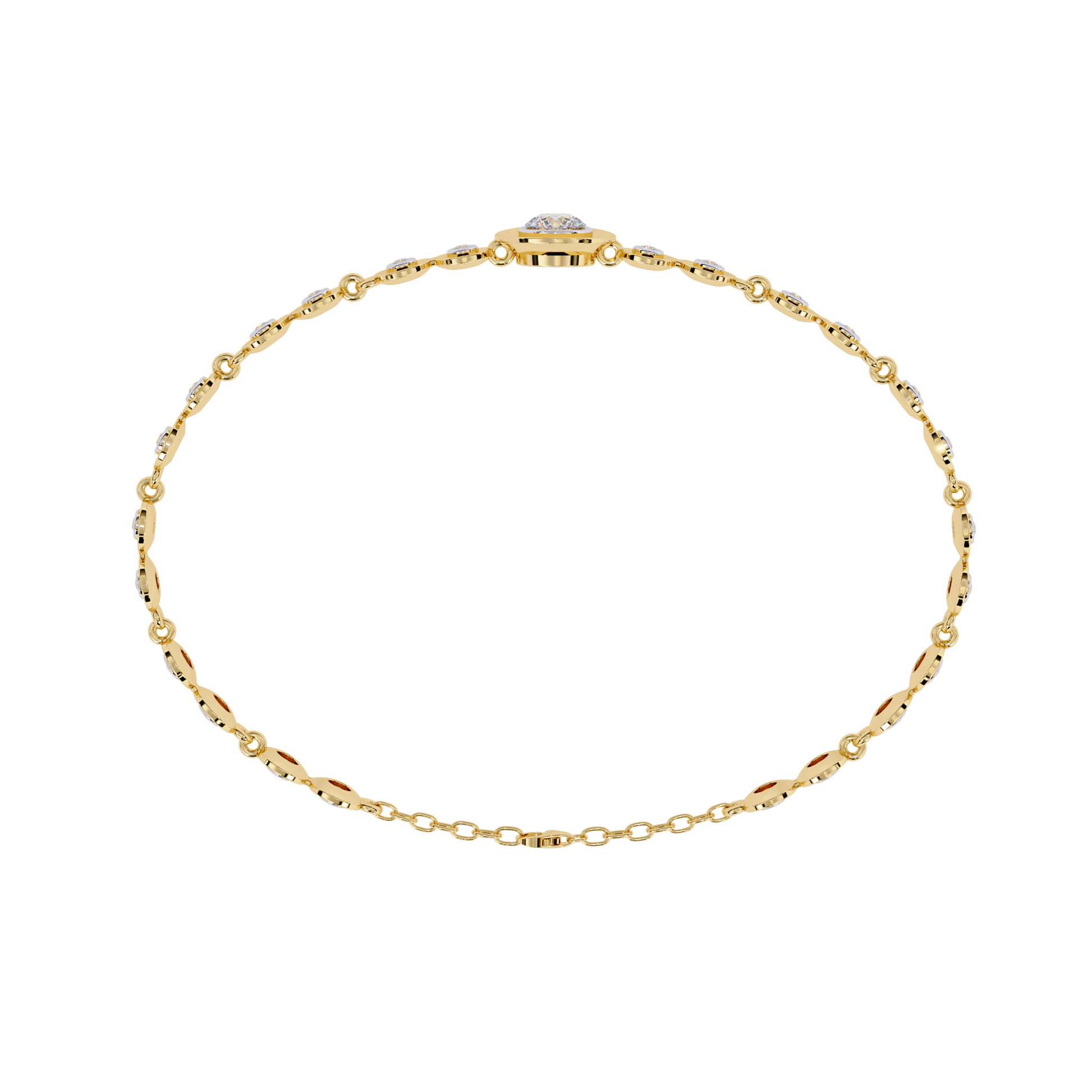 Golden Mirage Round Diamond Bracelet - Espira Fine Gems