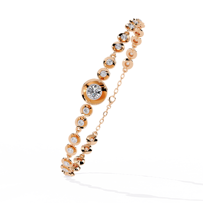 Golden Mirage Round Diamond Bracelet - Espira Fine Gems