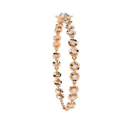 Golden Mirage Round Diamond Bracelet - Espira Fine Gems