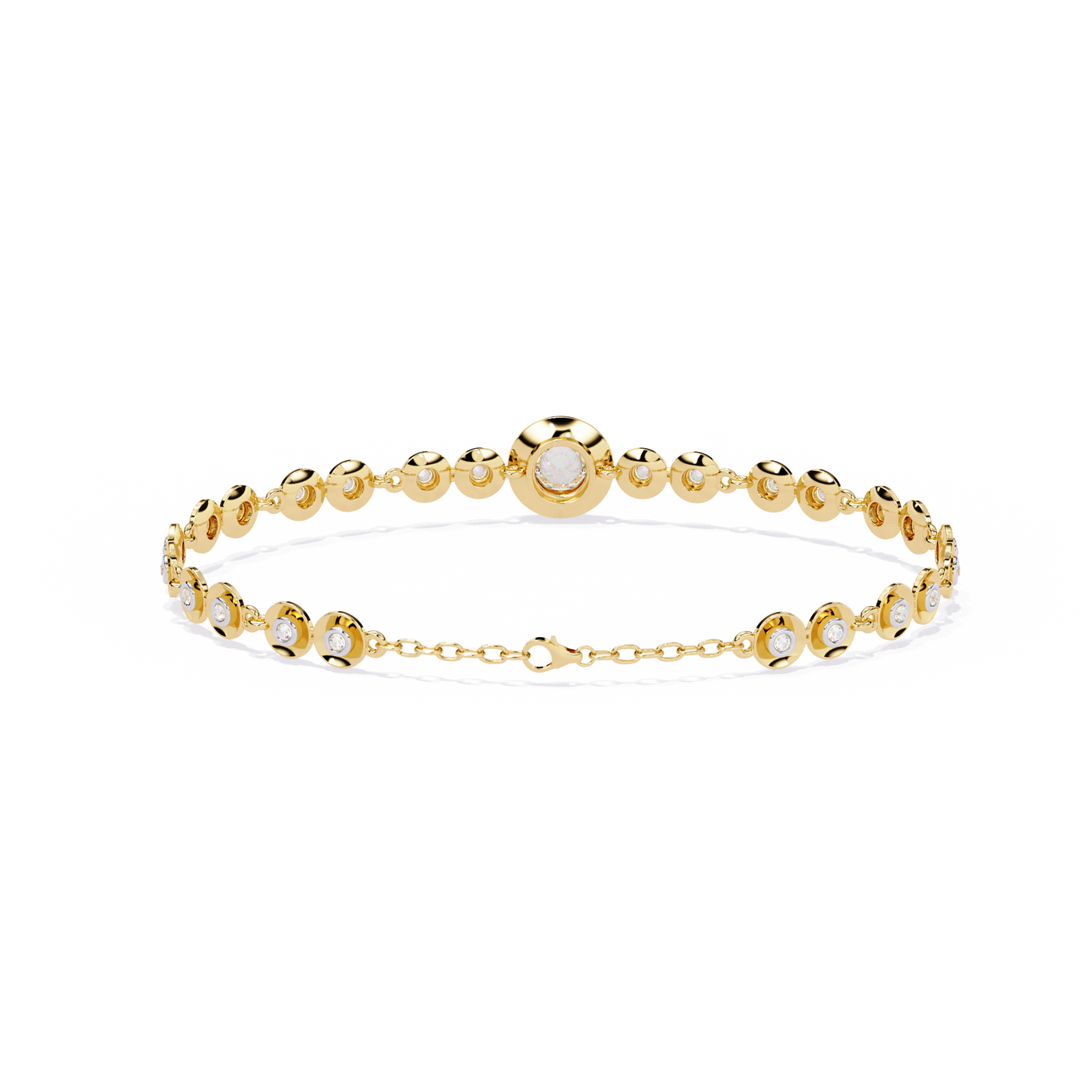 golden mirage round diamond bracelet - espira fine gems