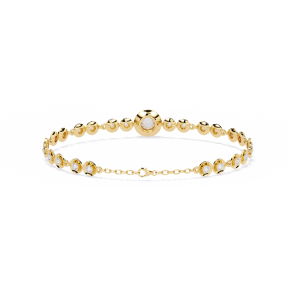 Golden Mirage Round Diamond Bracelet - Espira Fine Gems