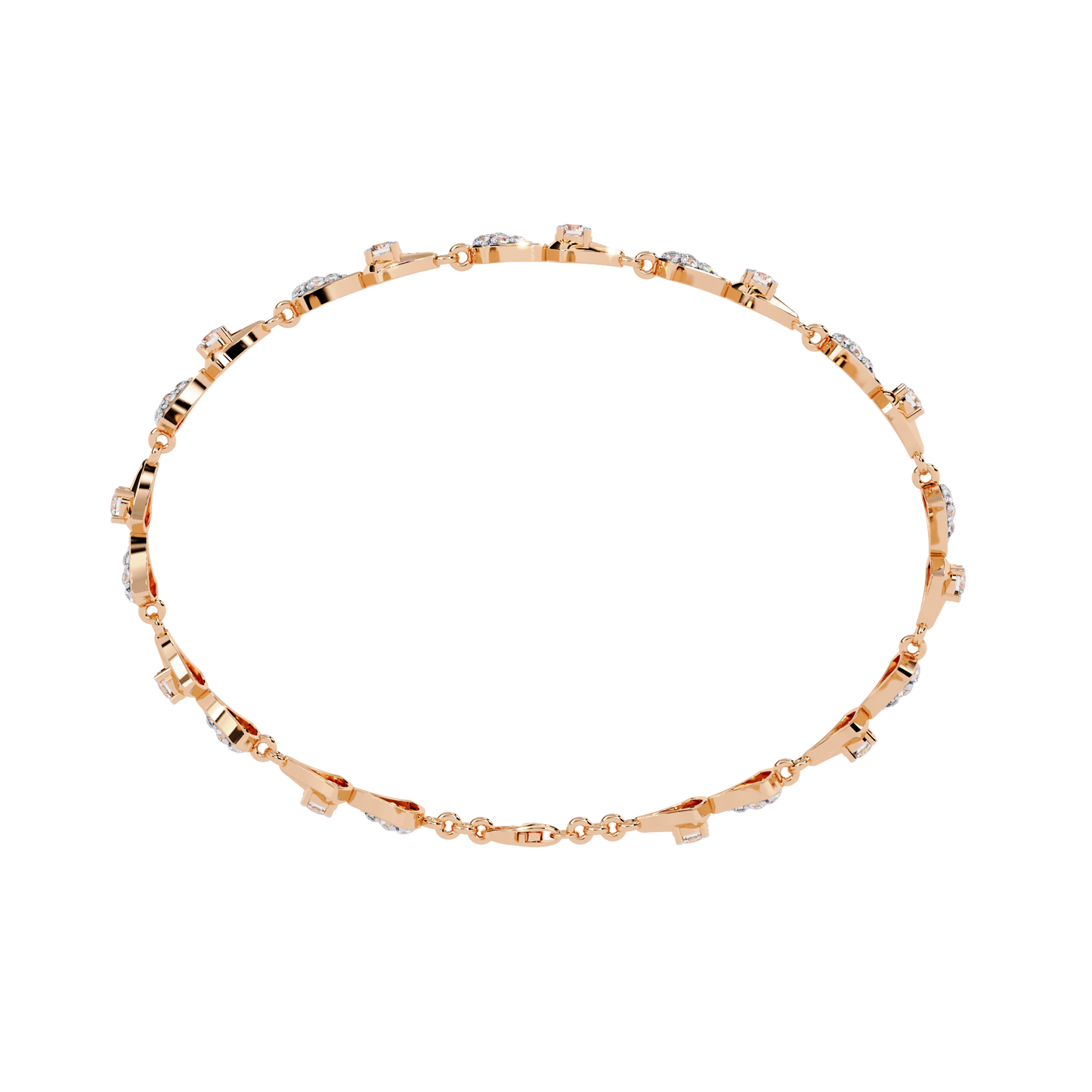 elysia round diamond bracelet - espira fine gems