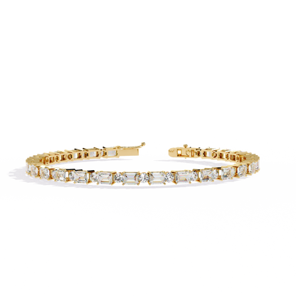 Glimmerine Emerald Diamond Bracelet