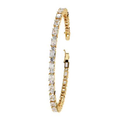 Glimmerine Emerald Diamond Bracelet