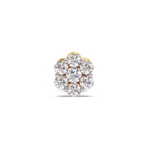 flora round diamond nose pin - espira gems