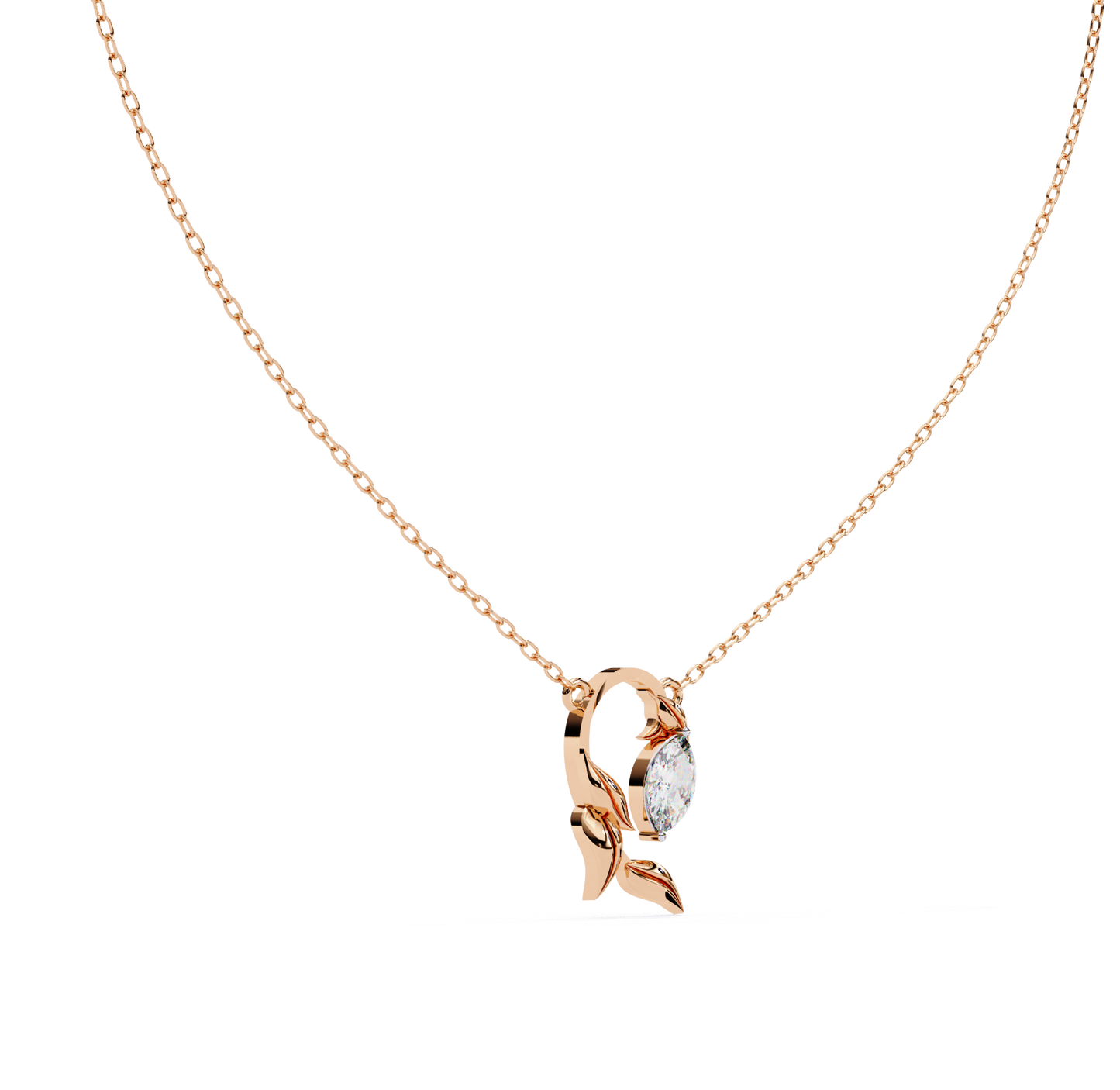 bound marquise diamond pendant