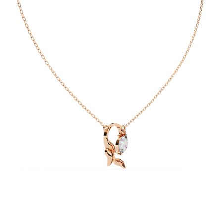 Bound Marquise Diamond Pendant
