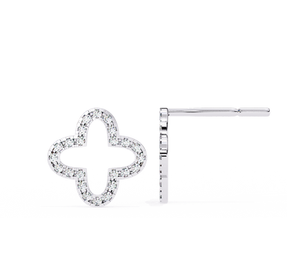 Boucles d'oreilles rondes en diamant Floris