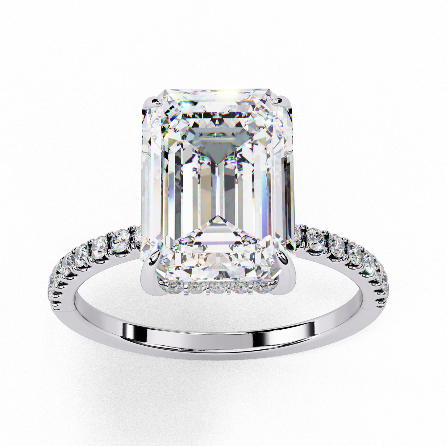 paradise emerald diamond ring - espira gems