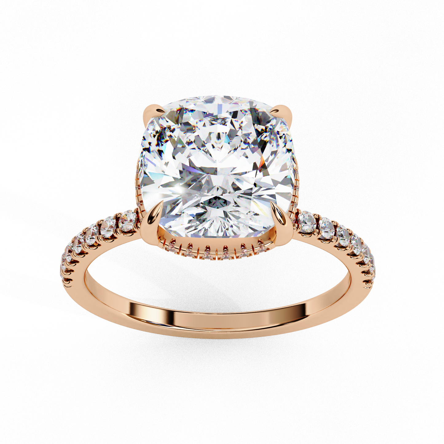 paradise cushion diamond ring - espira gems