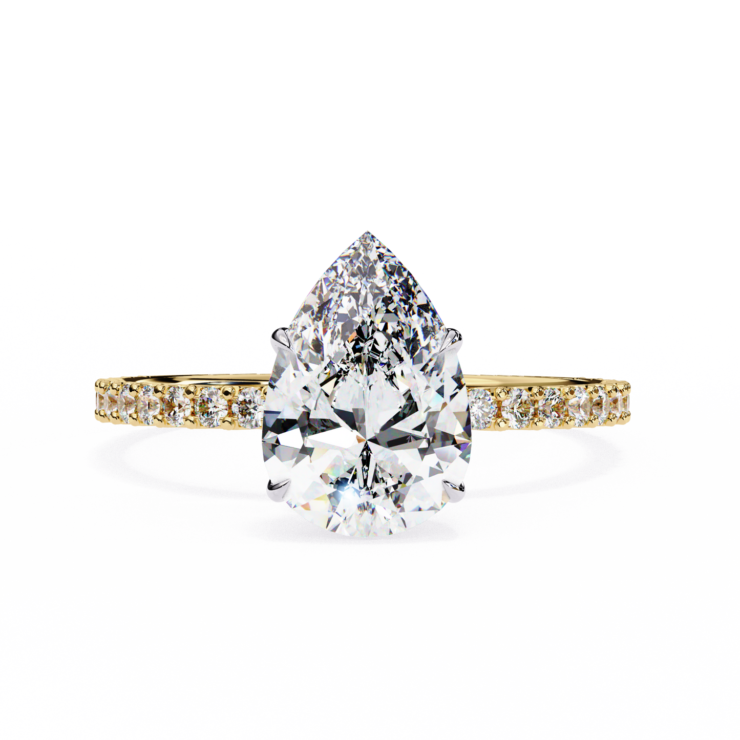 paradise pear diamond ring