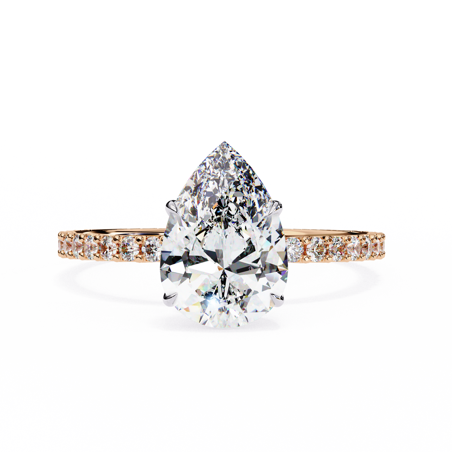 paradise pear diamond ring
