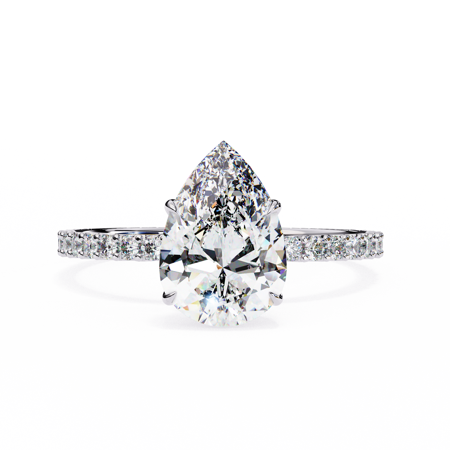 paradise pear diamond ring