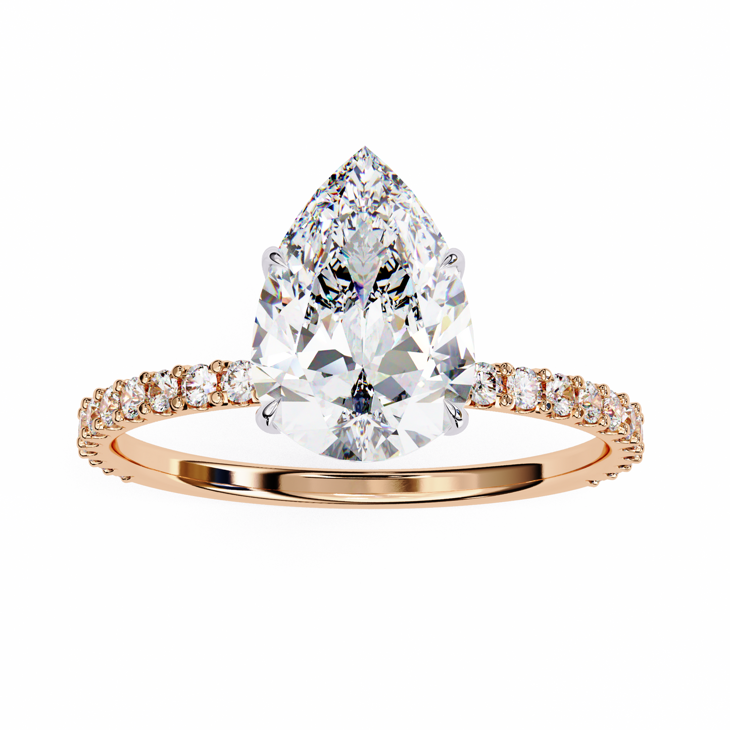 paradise pear diamond ring
