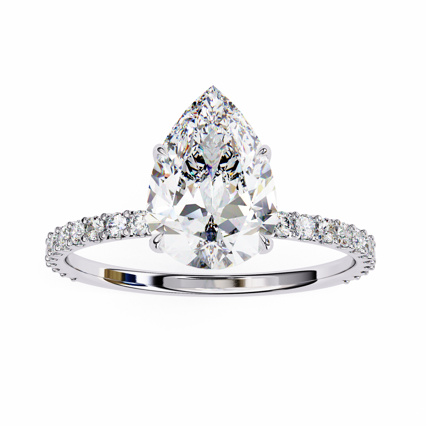 paradise pear diamond ring