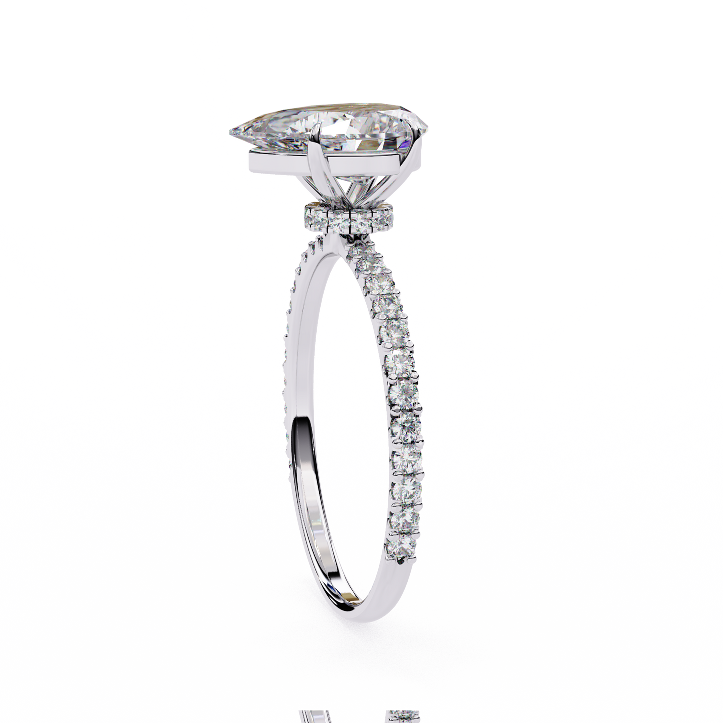 paradise pear diamond ring