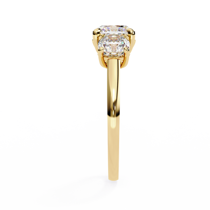 Trinity Cushion Diamond Ring - Espira Gems