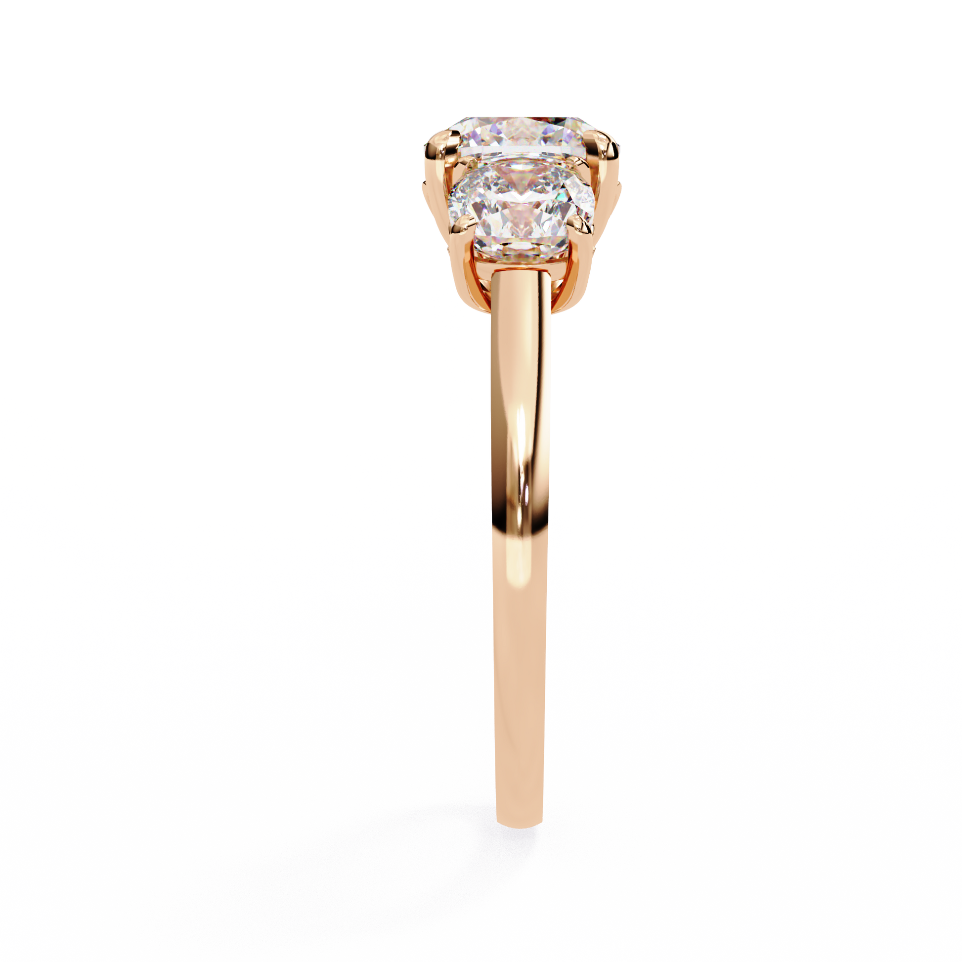Trinity Cushion Diamond Ring - Espira Gems