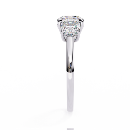 Trinity Cushion Diamond Ring - Espira Gems