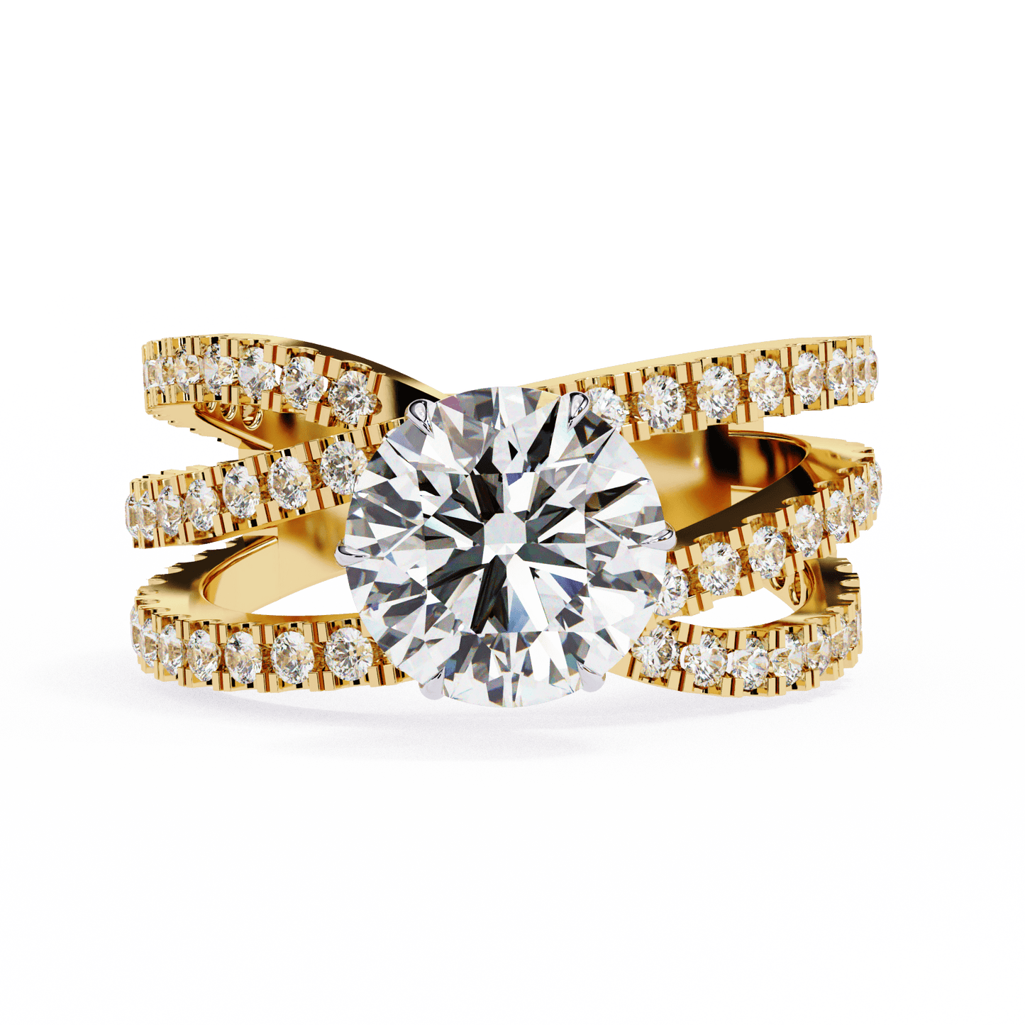 flutter round diamond ring - espira fine gems