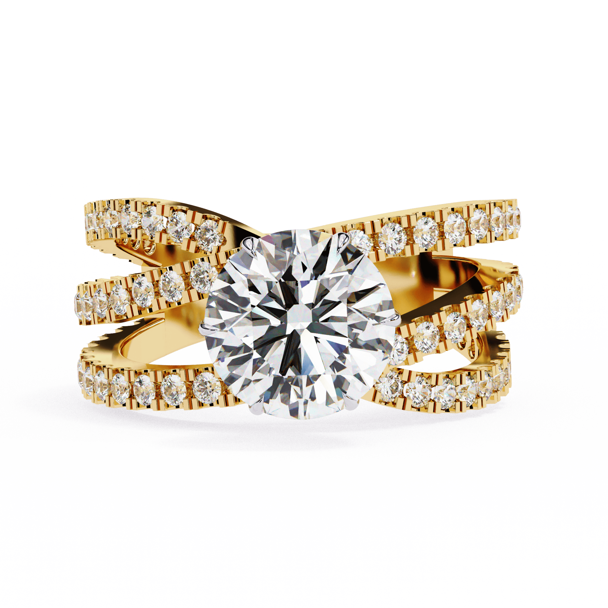 Flutter Round Diamond Ring - Espira Fine Gems