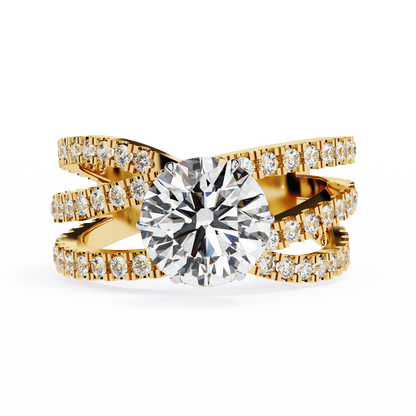 Flutter Round Diamond Ring - Espira Fine Gems