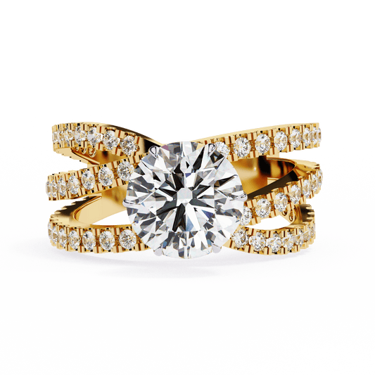 Flutter Round Diamond Ring - Espira Fine Gems