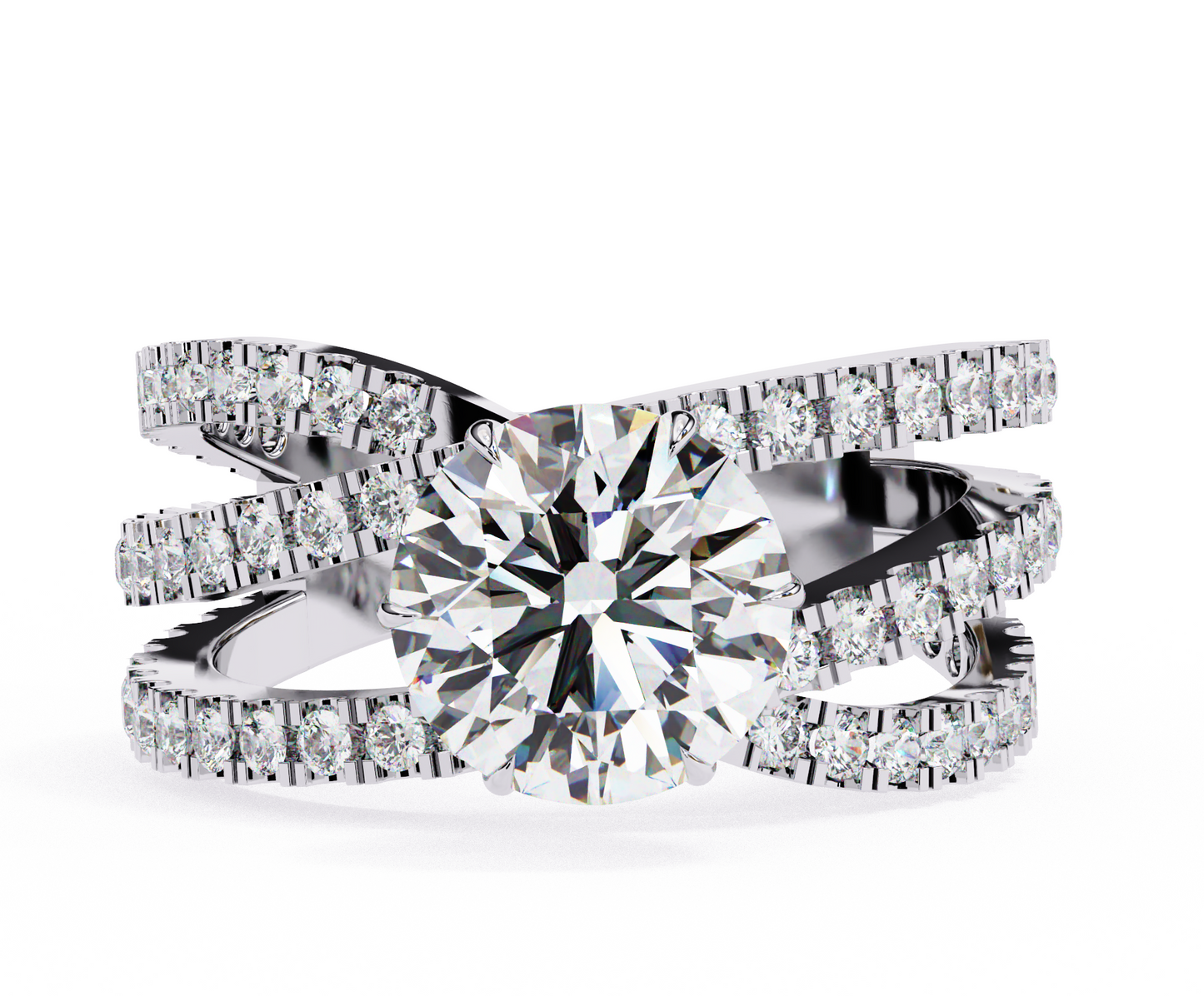 flutter round diamond ring