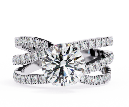 Flutter Round Diamond Ring