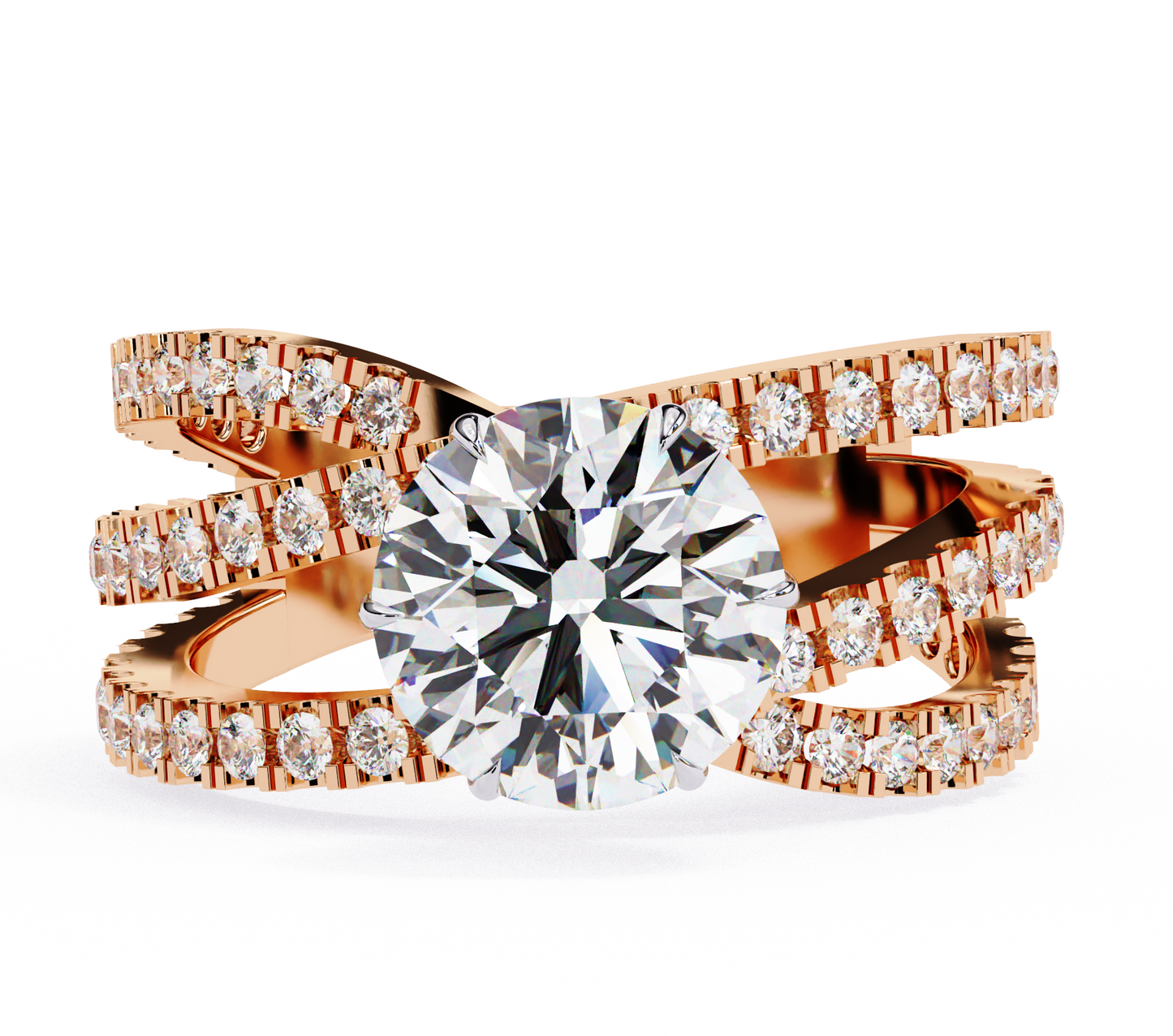 flutter round diamond ring