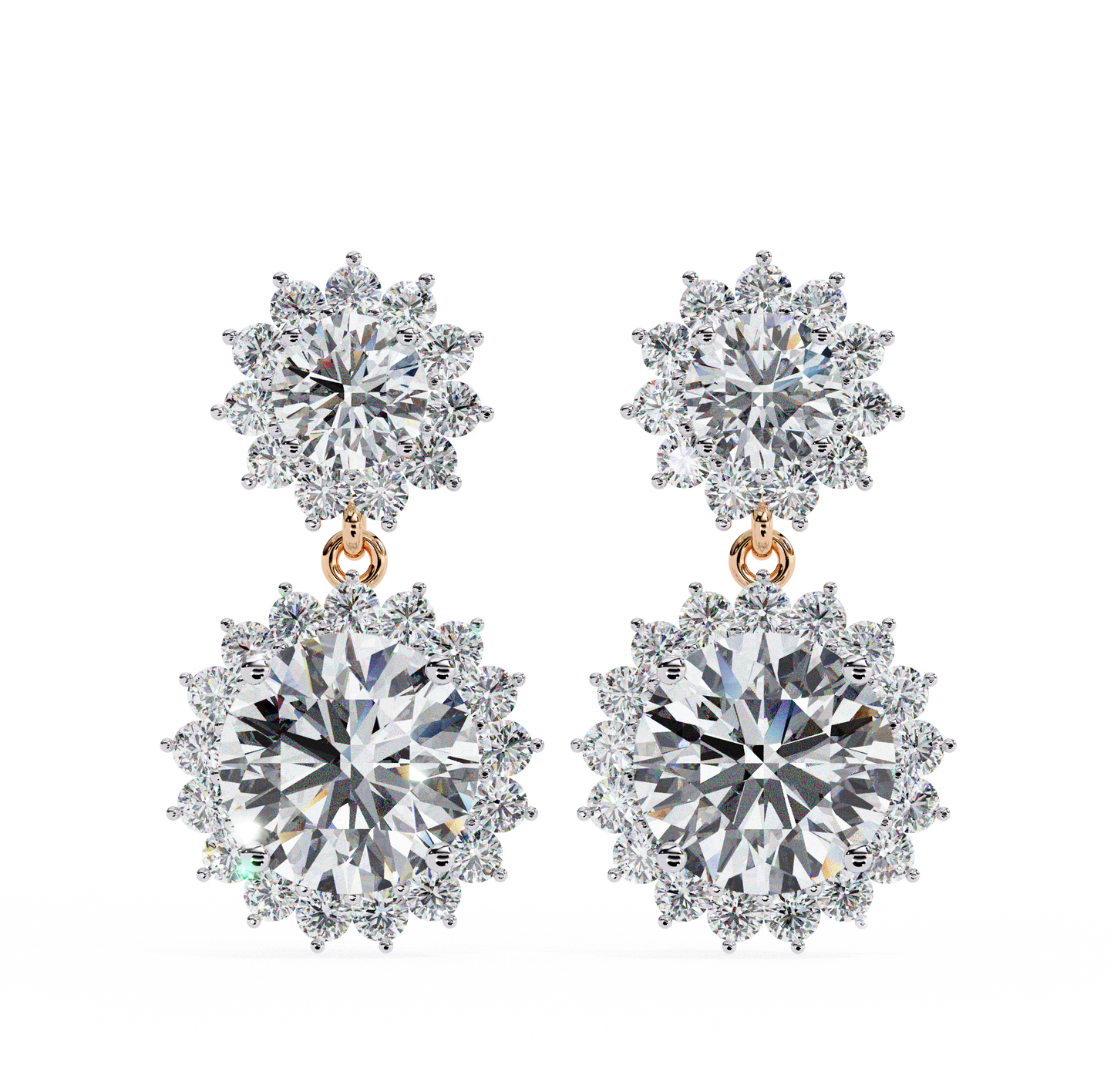boucles d'oreilles rondes en diamant valentina