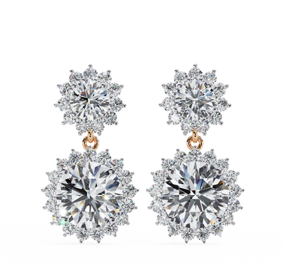 Boucles d'oreilles rondes en diamant Valentina