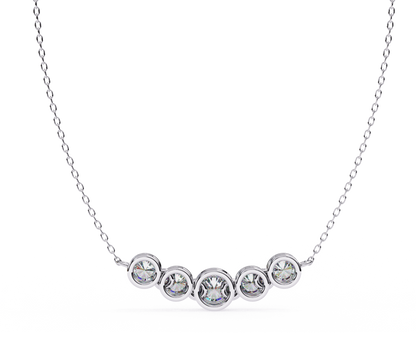 Pendentif diamant Floris céleste