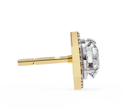 Boucles d'oreilles Hexa Glow en diamant rond