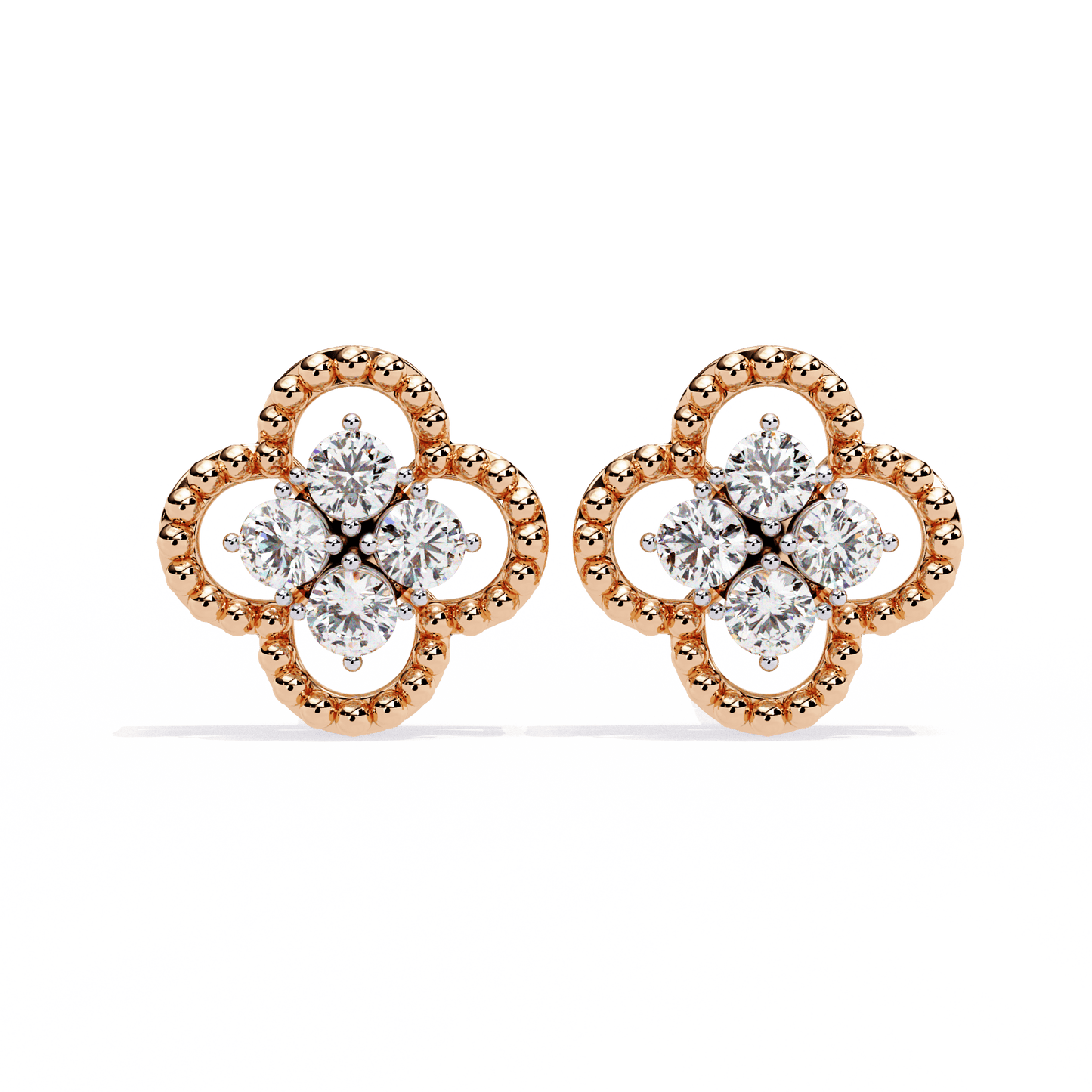 aurora petal diamond earrings - espira fine gems