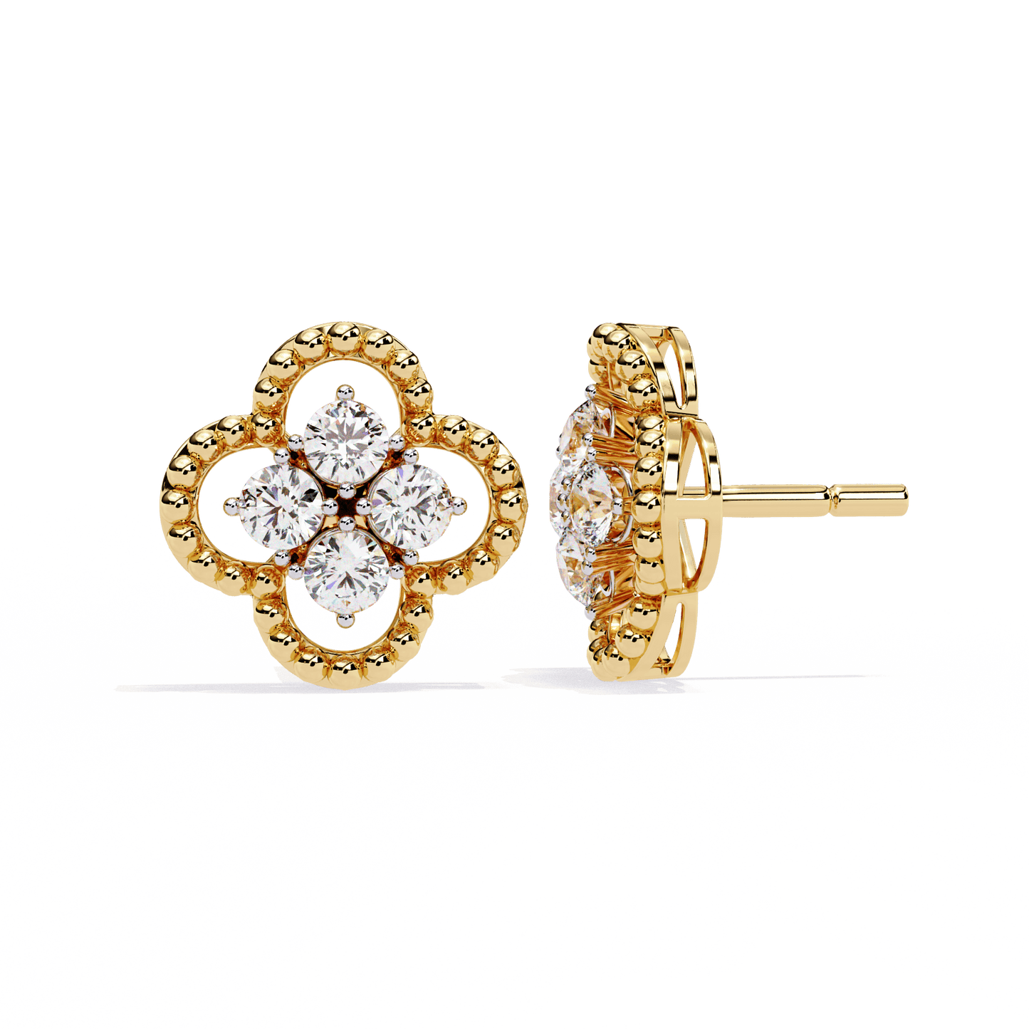 aurora petal diamond earrings - espira fine gems