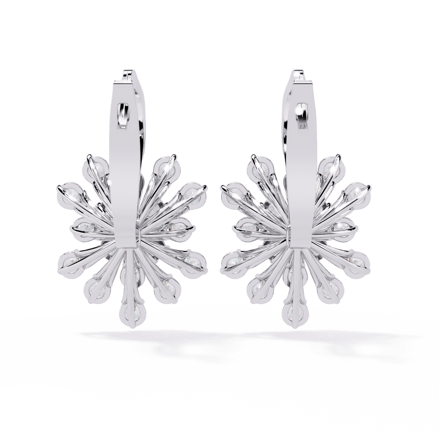 radiant wreath diamond earrings - espira fine gems