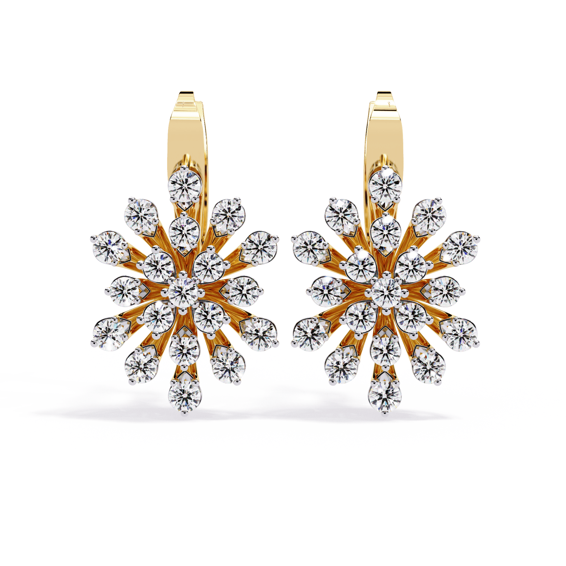 Radiant Wreath Diamond Earrings - Espira Fine Gems