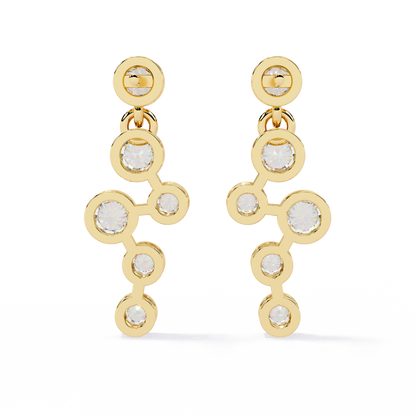 Bubble Drop Diamond Earrings
