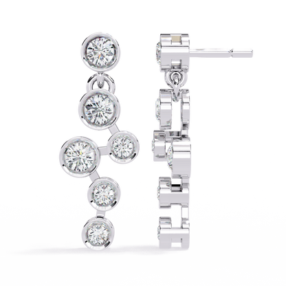 Bubble Drop Diamond Earrings