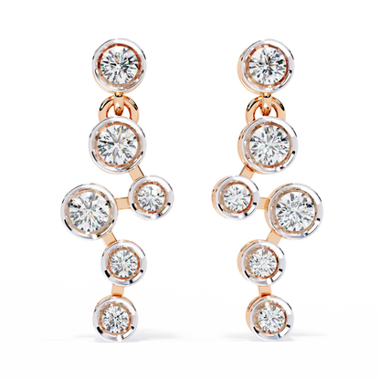 Bubble Drop Diamond Earrings