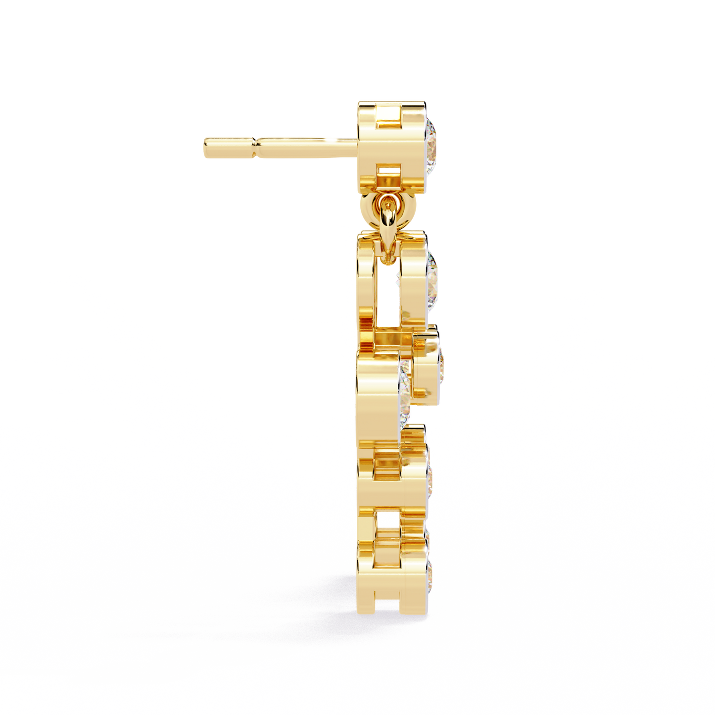 bubble drop diamond earrings