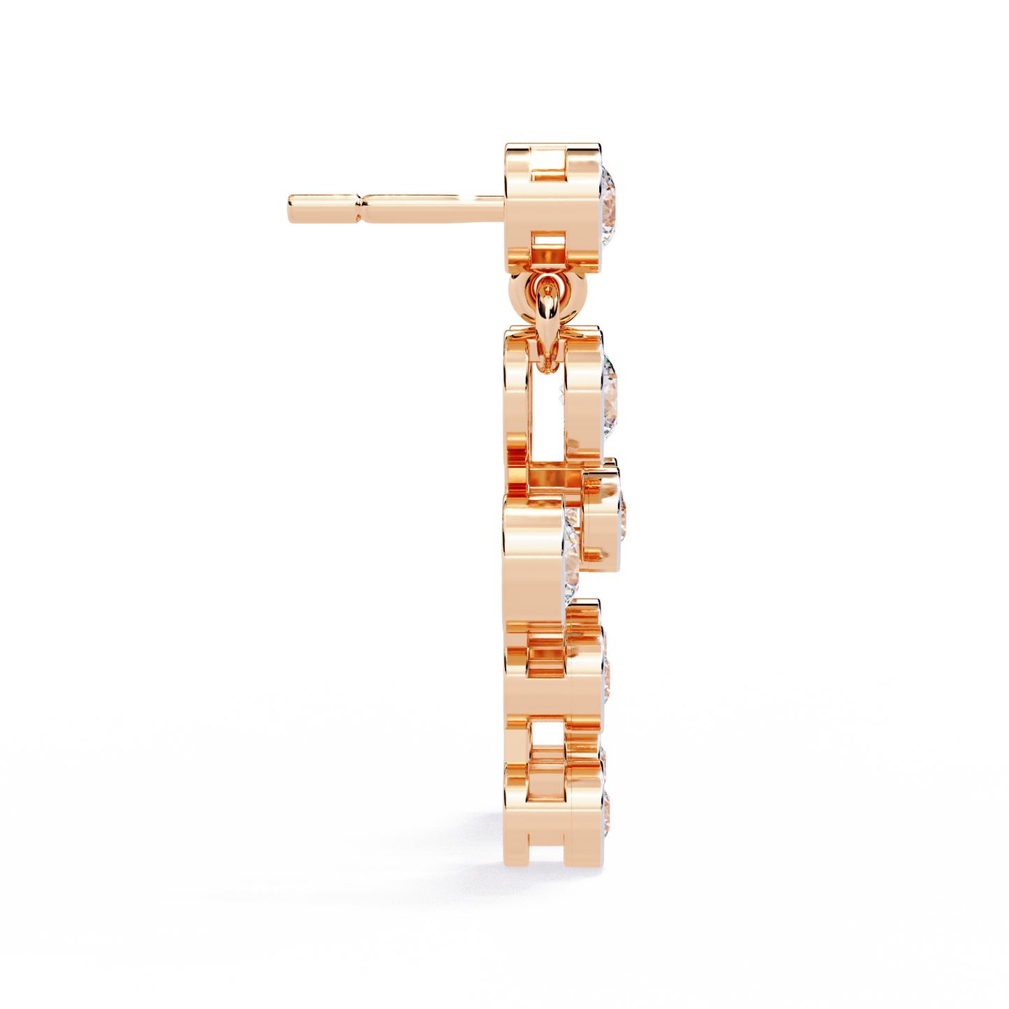 bubble drop diamond earrings