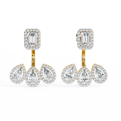 Regal Cascade Diamond Earrings